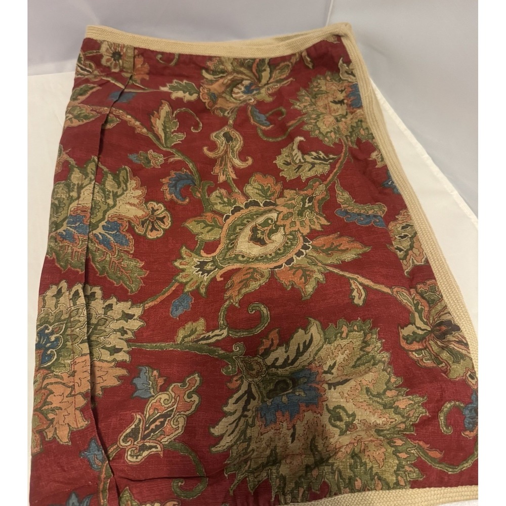 2 CHAPS Ralph‎ Lauren Annabelle Red Jacobean Floral Standard Pillow Shams - Picture 3 of 6
